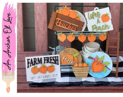 Lifes a peach tiered tray decor