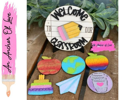 Welcome to our classroom MINI interchangeable sign- Teacher Appreciation Gift-Classroom Gift- Best Classroom Gift