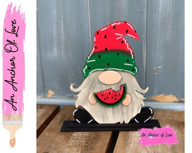 Watermelon Standing Gnome -Watermelon Gnome-Watermelon Sign-Celebration Gnome-Standing gnome
