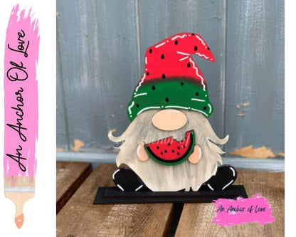 Watermelon Standing Gnome -Watermelon Gnome-Watermelon Sign-Celebration Gnome-Standing gnome