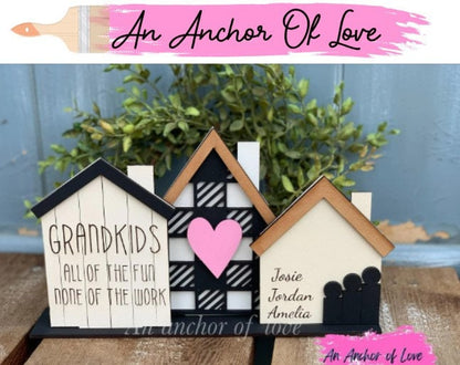 Grandparents gift-grandparents personalized gift-grandparents house-cute grandparents gift-grandkids names-grandparents day gift giving