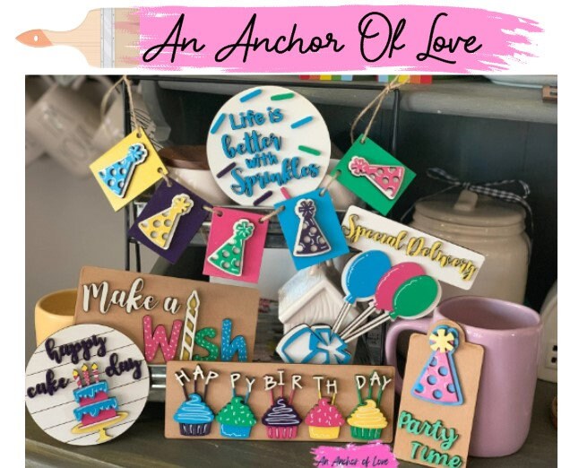 Make a wish | birthday party | celebration tiered tray decor