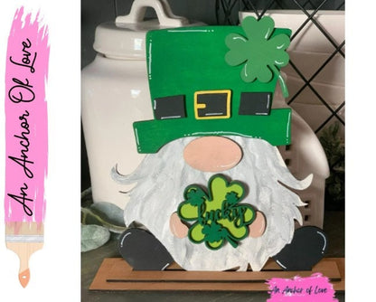 Saint Patrick's Day standing gnome- Saint Patrick's day decor- Standing Gnome sign