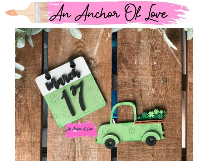 Saint Patricks day tiered tray decor