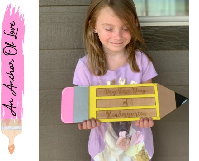 Back to school sign | first day of school sign | last day of school | interchangeable | kindergarten- 12th grade | teacher gift