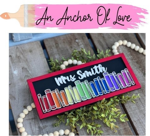Teachers book sign-Library Sign- Educator Gift- back to school gift