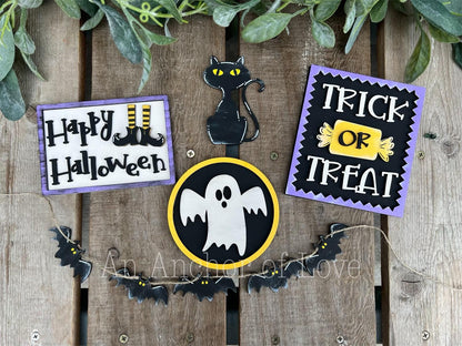 Trick Or Treat Halloween Tiered Tray Decor-Halloween tiered tray-Halloween Decor