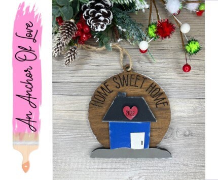 Home Sweet Home Ornament -Happy Holidays 2024- Christmas ornaments- New house Ornament