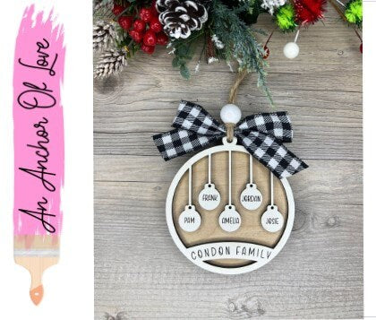 Personalized family Christmas ornament / Christmas ornament/ gift/