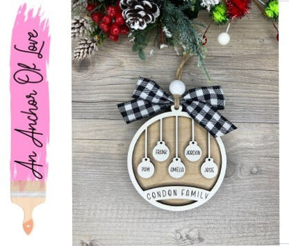 Personalized family Christmas ornament / Christmas ornament/ gift/