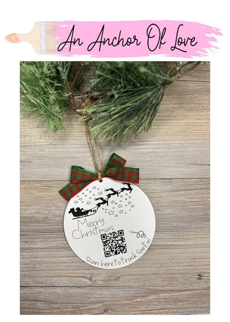 Engraved Christmas Santa Tracker Ornament - Kids Christmas Ornament -Happy Holidays 20224 - Christmas ornaments