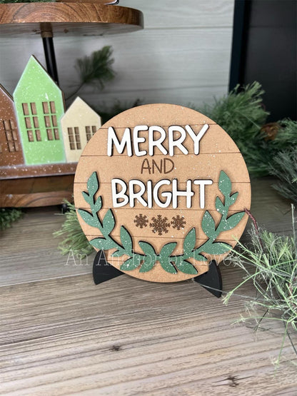 Simple winter Boho  tiered tray decor- Rustic Christmas