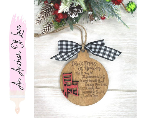 Christmas In Heaven Ornament-Memorial ornament - Christmas ornaments