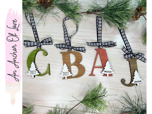 Christmas Initial Ornament- Christmas ornament Christmas ornaments Christmas ornament