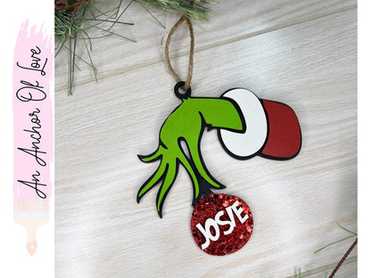 Personalized individual Merry Grinchmas Ornament / Christmas ornament / personalized gift