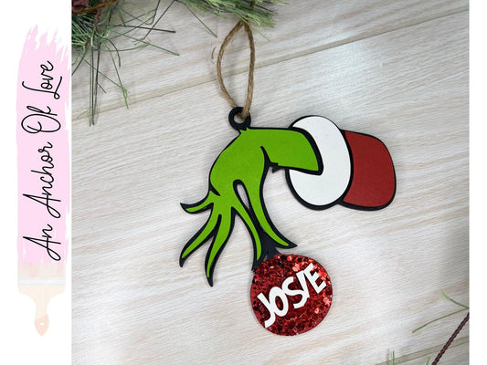 Personalized individual Merry Grinchmas Ornament / Christmas ornament / personalized gift