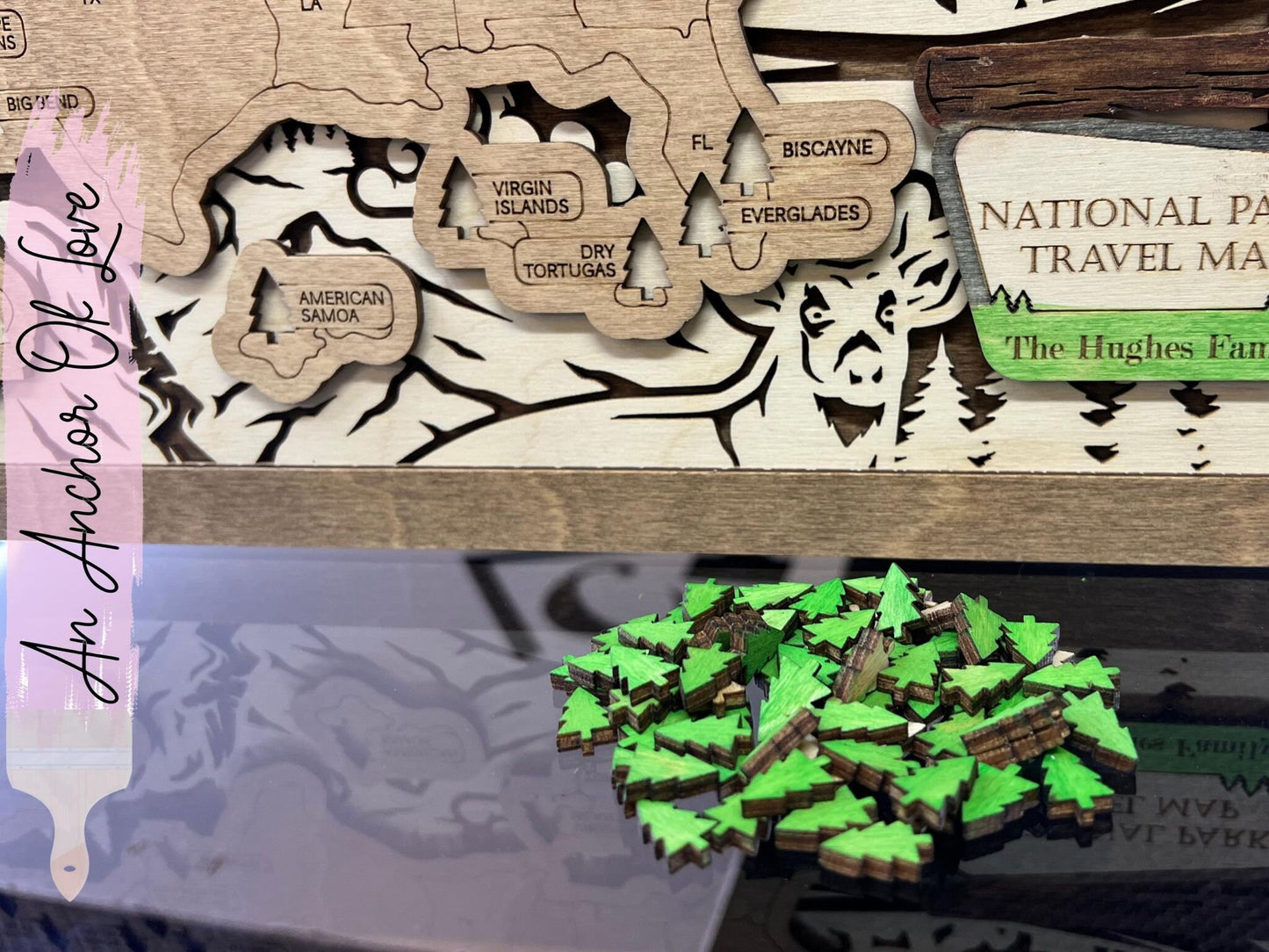 Custom National Park Travel Map, National Parks Marker, National Park Map Tracker, USA Travel Map, Gift For Couple, Gift For Hiker, US Map