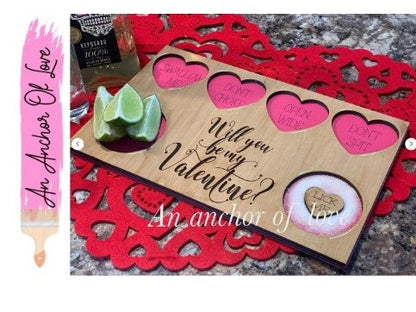 Valentine's Day tequila shot board Gift, Gift for Mom, girlfriend, wife, fiancé, Tequila Gifts, Shot Board