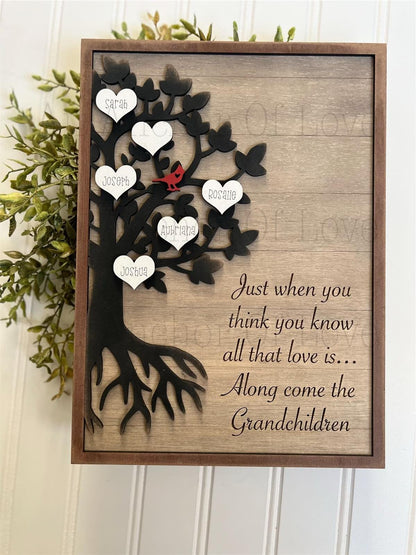 Personalized grandchildren Sign/ Mothers Day gift- grandparents day gift