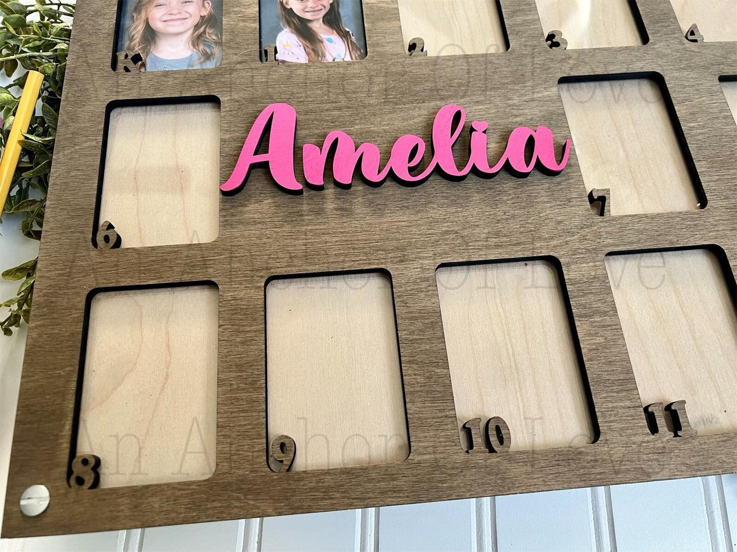 School Years Photo Frame | K to Graduation Picture Frame | Wallet Photos | 5 X 7 Photo
