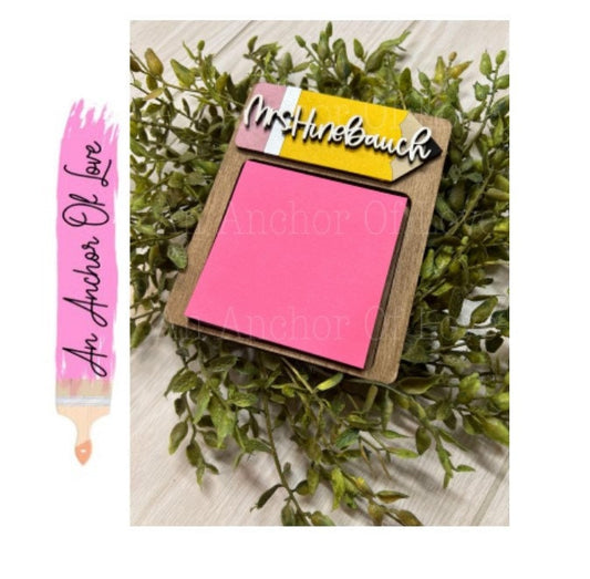 Teacher Gift | End of year Teacher Gift  | Gift from Student | Sticky Note Holder | Custom Teacher Gift comes gift wrapped with sticky notes