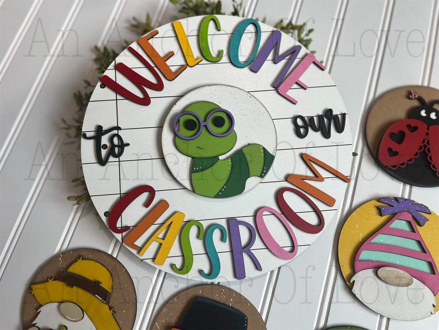 Complete set / 13 pieces/ Welcome to our classroom seasonal sign/ back to school/ teacher appreciation/ Deluxe set face set