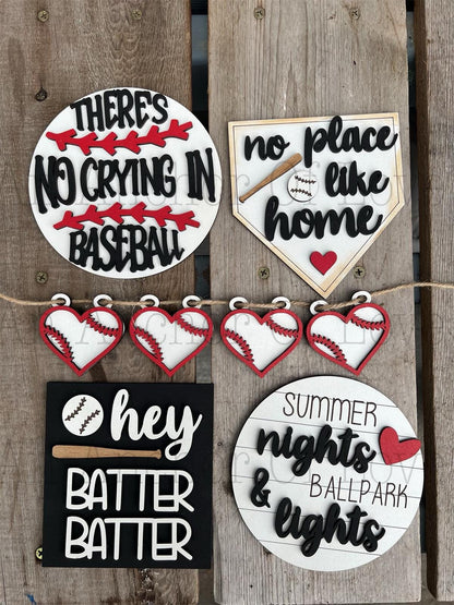 Baseball Tiered Tray Decor | Tiered Tray Bundle | Mini Wood Signs | Tray Decor decor-full set, DIY & individual pieces available