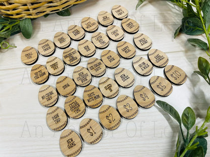 Easter egg tokens-Easter basket fillers- Easter basket kid-Easter egg fillers-reward tokens  egg shapped set