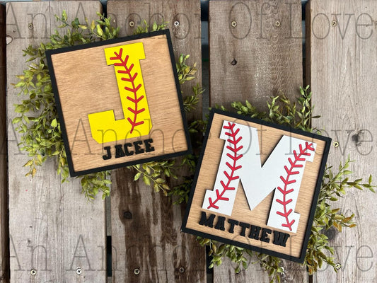 Baseball  | Softball Decor | personalized baseball sign | Personalized Softball sign Mini Wood Signs | Personalized Decor