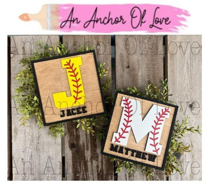Baseball  | Softball Decor | personalized baseball sign | Personalized Softball sign Mini Wood Signs | Personalized Decor