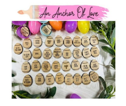 Easter egg tokens-Easter basket fillers- Easter basket kid-Easter egg fillers-reward tokens  egg shapped set