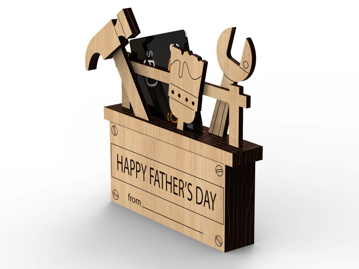 Custom Fathers Day Gift Card Holder, 3d Gift Card Holder, Fathers day gift, Gift for Dad