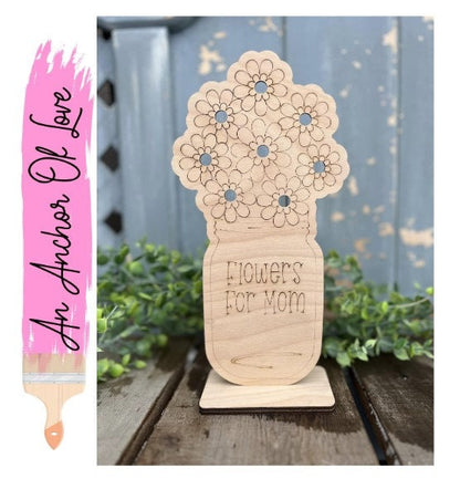 Personalized Picked For Mommy Flower Stand / Mother's Day Gift / Mommy Flowers / Flower Holder / Flower Vase / Mothers Day Flowers Gift