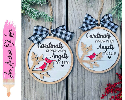 Cardinal Ornament Sympathy Bereavement Memorial Gift thinking of You - We are always with you Gift