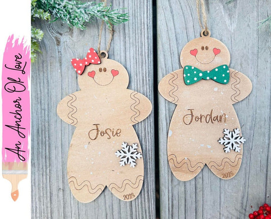Personalized Gingerbread Ornament - Kids Personalized Ornament- Personalized Ornament