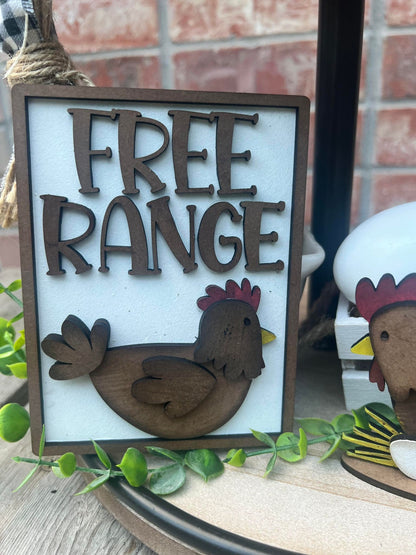 Free Range - Chicken Lovers Tiered Tray Decor