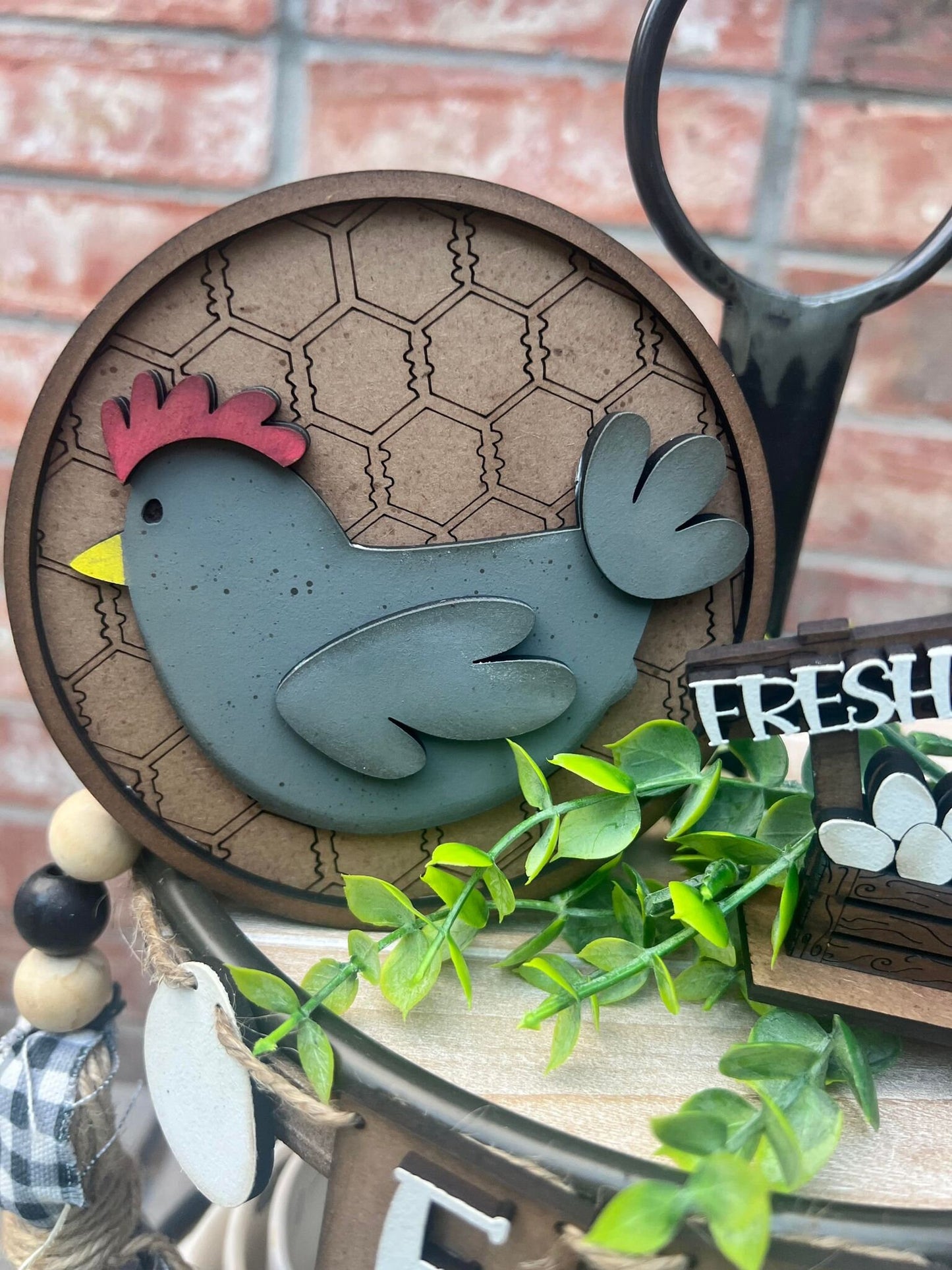 Free Range - Chicken Lovers Tiered Tray Decor