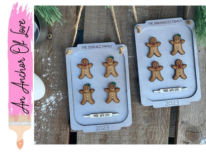 Personalized family gingerbread Christmas ornament /Christmas ornament /-up to 12 names - personalized family gift