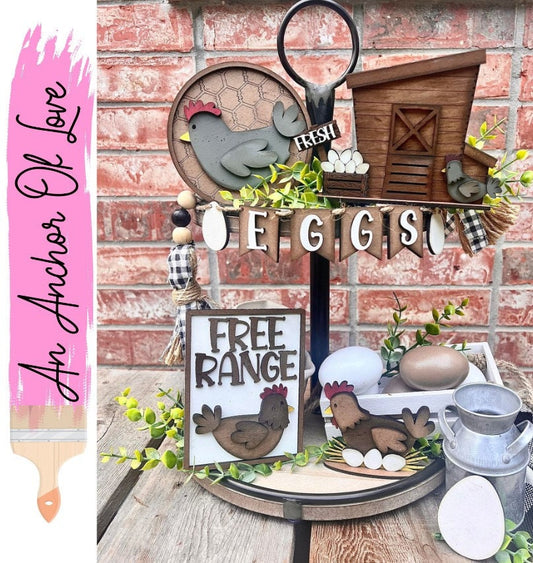 Free Range - Chicken Lovers Tiered Tray Decor