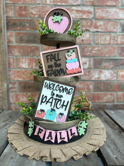 Hello Fall Tiered Tray Decor-Fall Tiered Tray Decor-Fall decorations