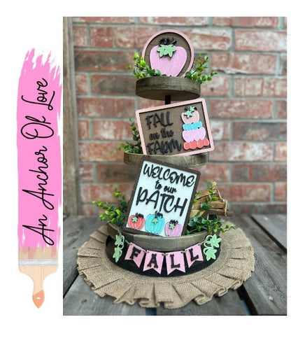Hello Fall Tiered Tray Decor-Fall Tiered Tray Decor-Fall decorations