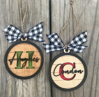 Personalized family monogram Christmas ornament / 2023 Christmas ornament