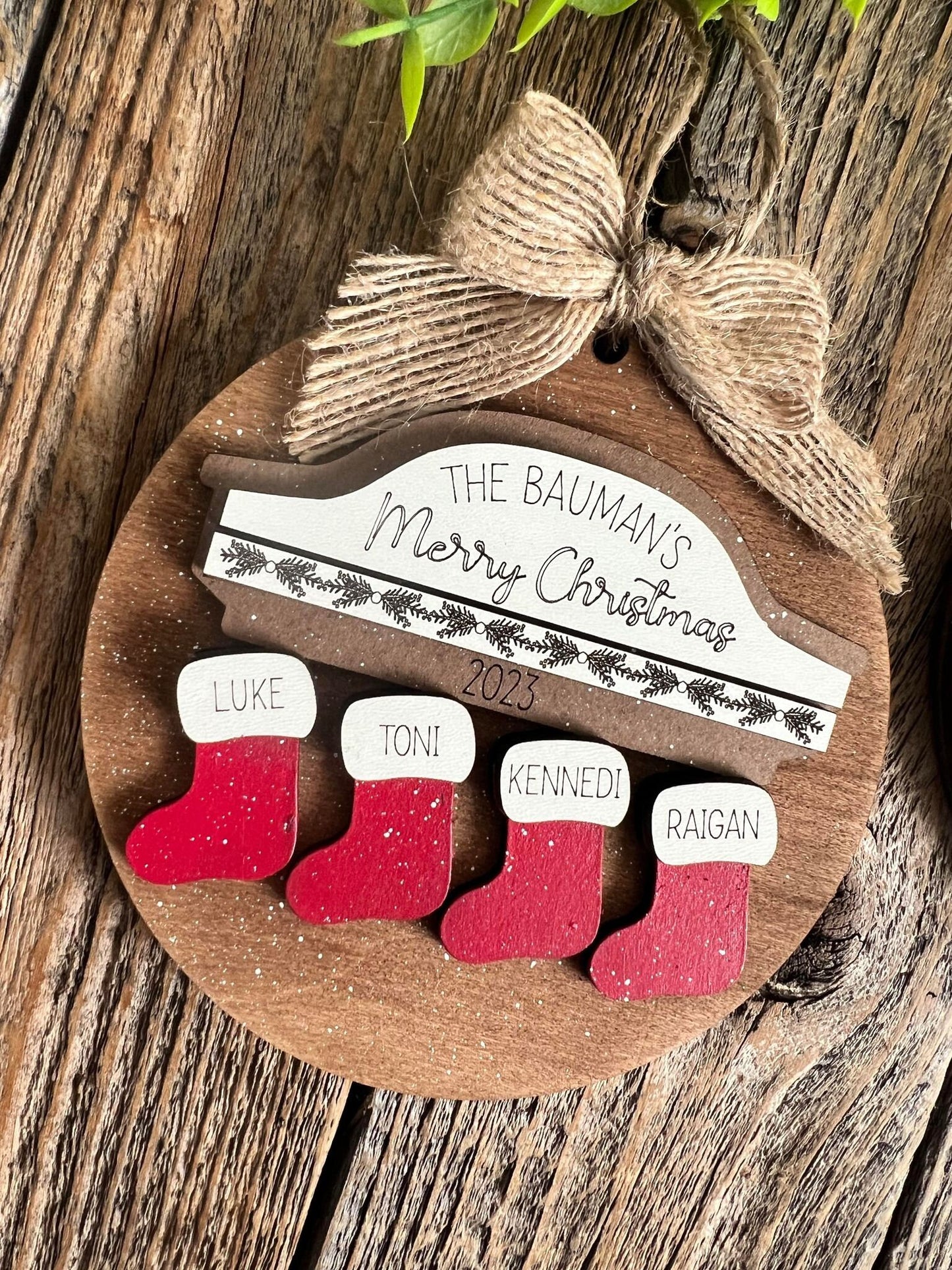 Personalized Family Stocking Ornament | Family Christmas Ornament | Stocking Ornament | Ornament / 2024 Christmas ornament