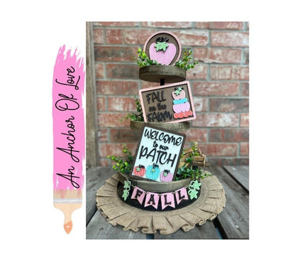 Hello Fall Tiered Tray Decor-Fall Tiered Tray Decor-Fall decorations