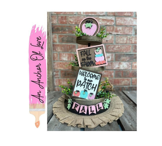 Hello Fall Tiered Tray Decor-Fall Tiered Tray Decor-Fall decorations