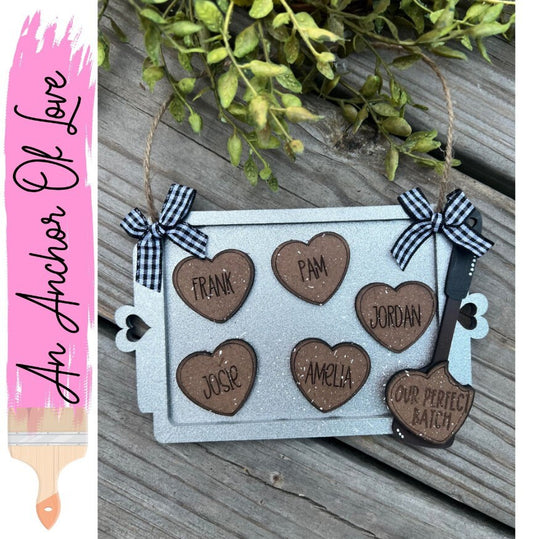 Personalized family baking Christmas ornament / 2022 Christmas ornament /-up to nine names - personalized family gift