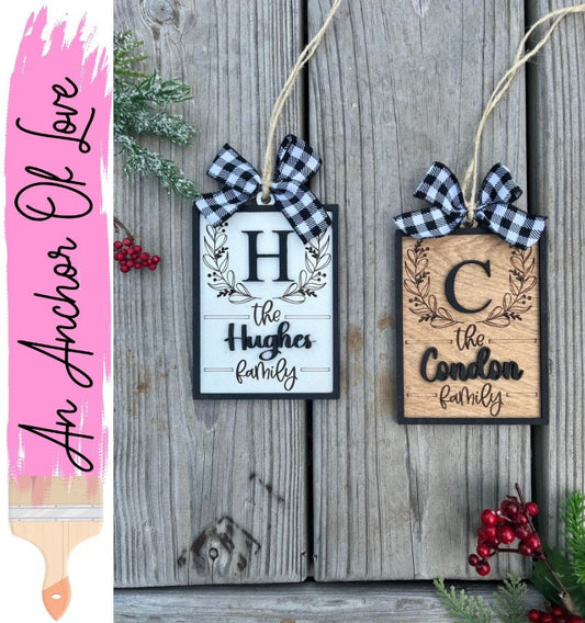 Personalized family Last Name Christmas ornament / 2023 Christmas ornament