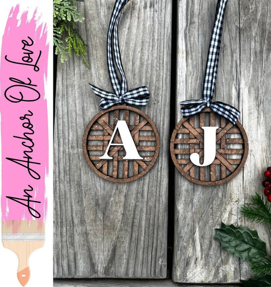 Christmas Initial Ornament- Christmas ornament Christmas ornaments -Christmas ornament