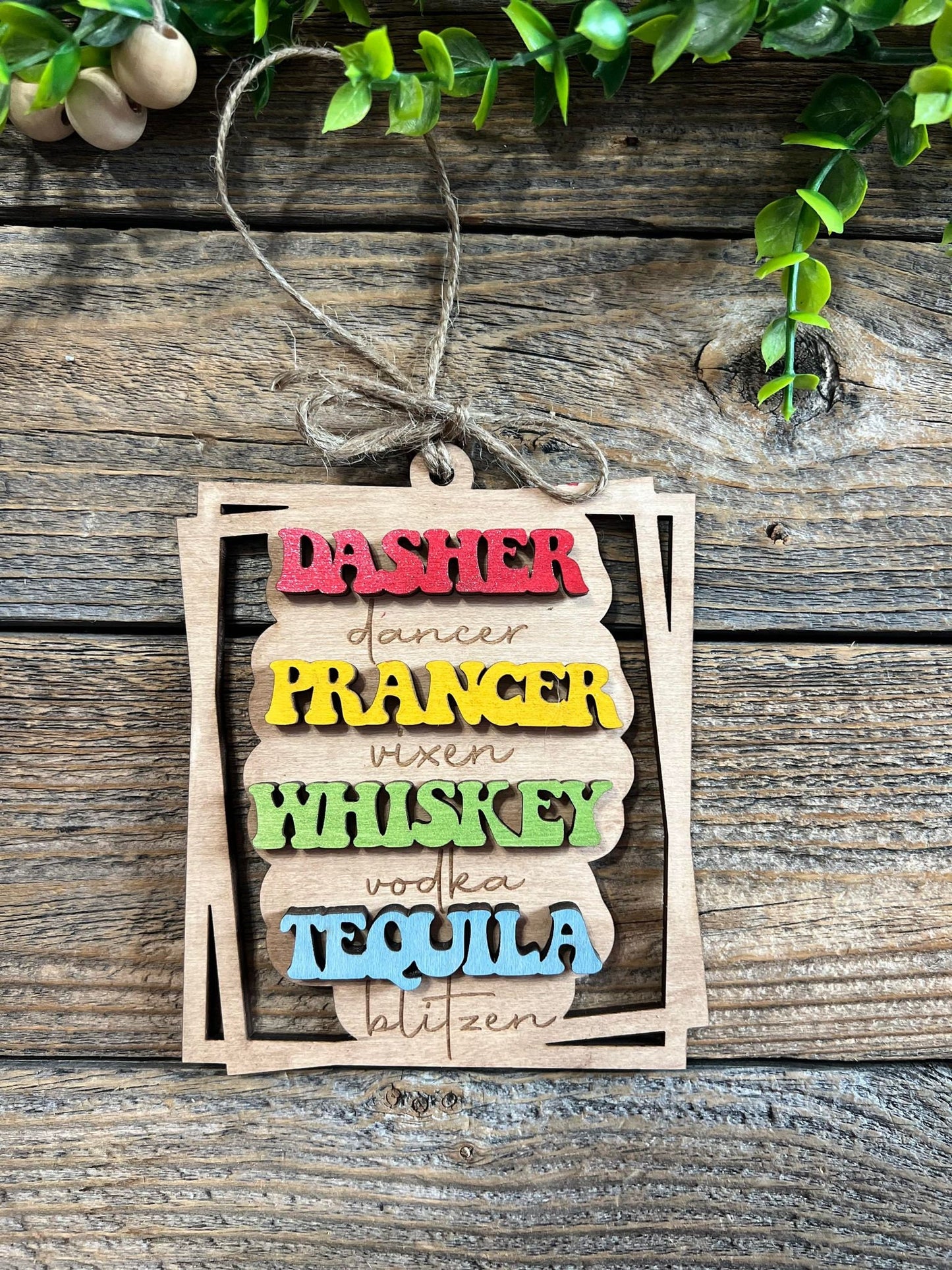 Feeling Festive gag gift Christmas Ornament /Wooden Ornament/ Ornament- White Elephant Gift