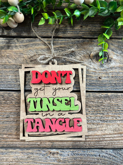 Feeling Festive gag gift Christmas Ornament /Wooden Ornament/ Ornament- White Elephant Gift